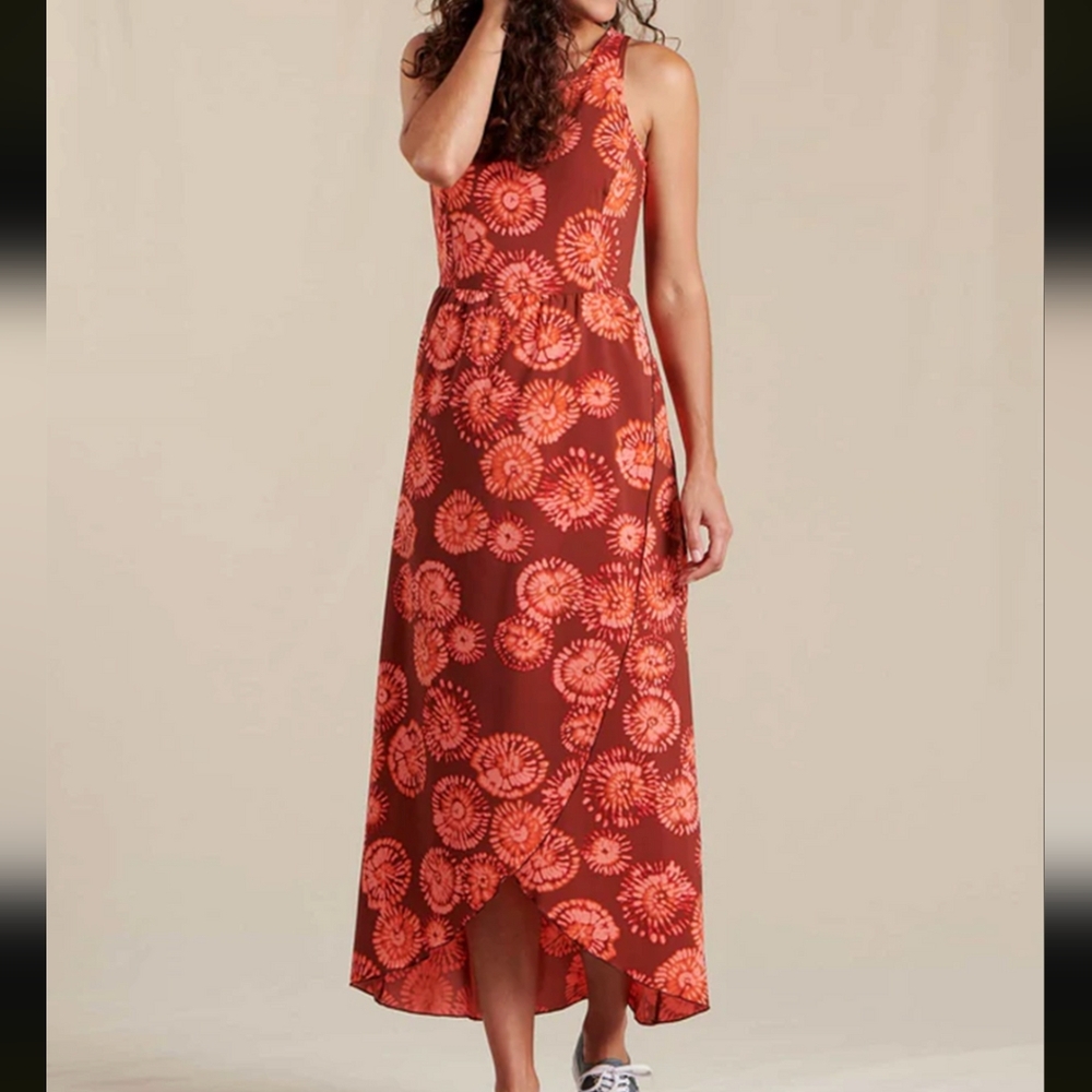 Toad&co Sunkissed Maxi Dress Crusher Tie Dye Quick Dry Wrinkle Resistant Pockets